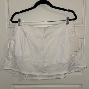 NWT Lululemon Pace Rival MR White Skirt Long